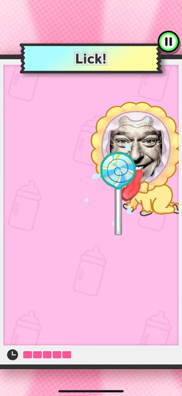Lollipop：把棒棒糖移动到角色嘴边。