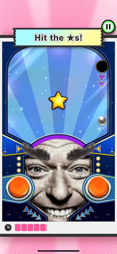 Pinball：操作挡板，把弹珠打向场内的星星。