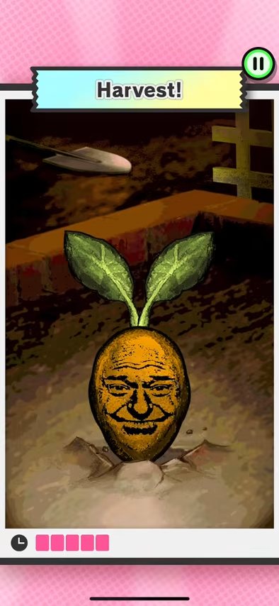 Harvesttime：抓住蔬菜，将它拔出地面。